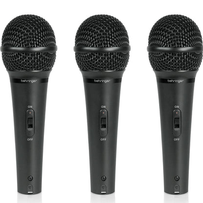 Behringer Dynamic Microphones Behringer ULTRAVOICE XM1800S Set of 3 Dynamic Microphones