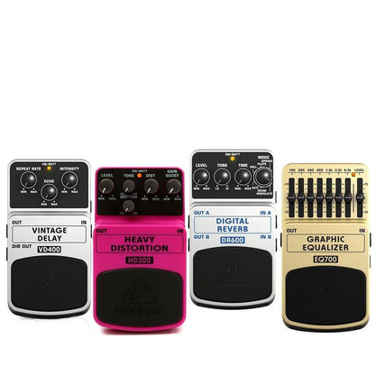 behringer effect pedals behringer home creation pedal bundle with guitar, delay, limiter & equalizer effects pedal