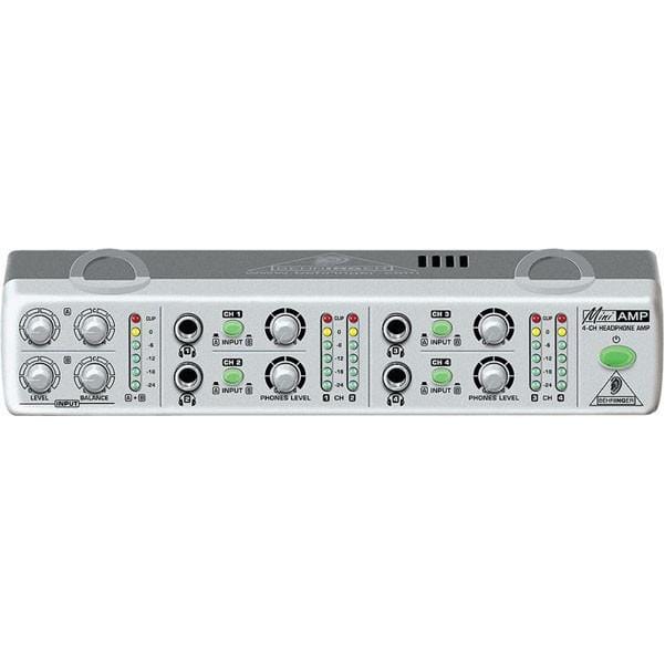 behringer headphone amplifiers behringer amp800 miniamp 4-channel stereo headphone amplifier