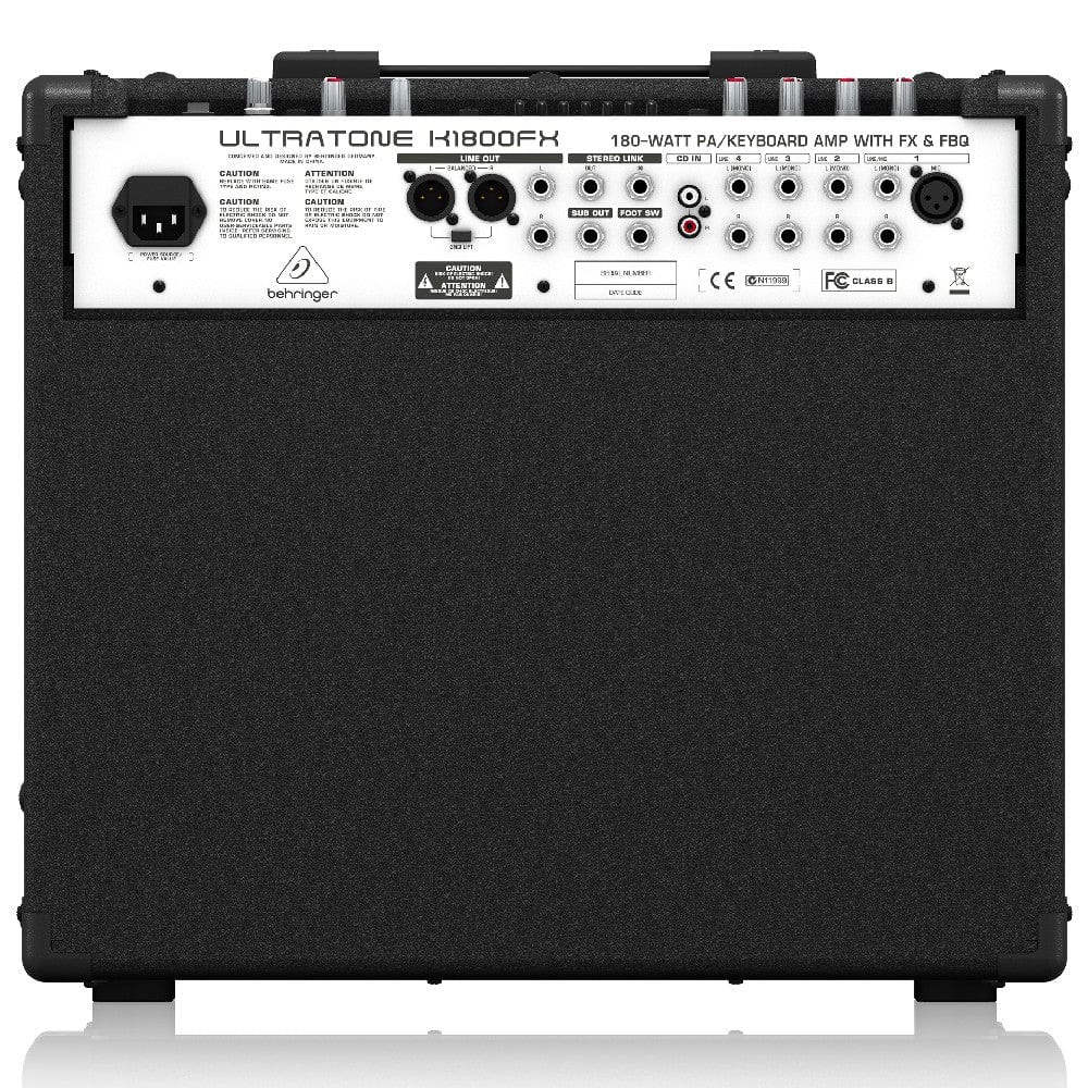 behringer keyboard amplifiers behringer ultratone k1800fx keyboard amp/pa system