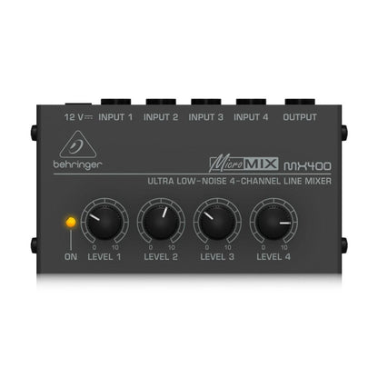 Behringer Line Mixers Black Behringer MX400 Ultra Low Noise 4-Channel Line Mixer