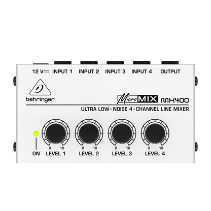 Behringer Line Mixers White Behringer MX400 Ultra Low Noise 4-Channel Line Mixer