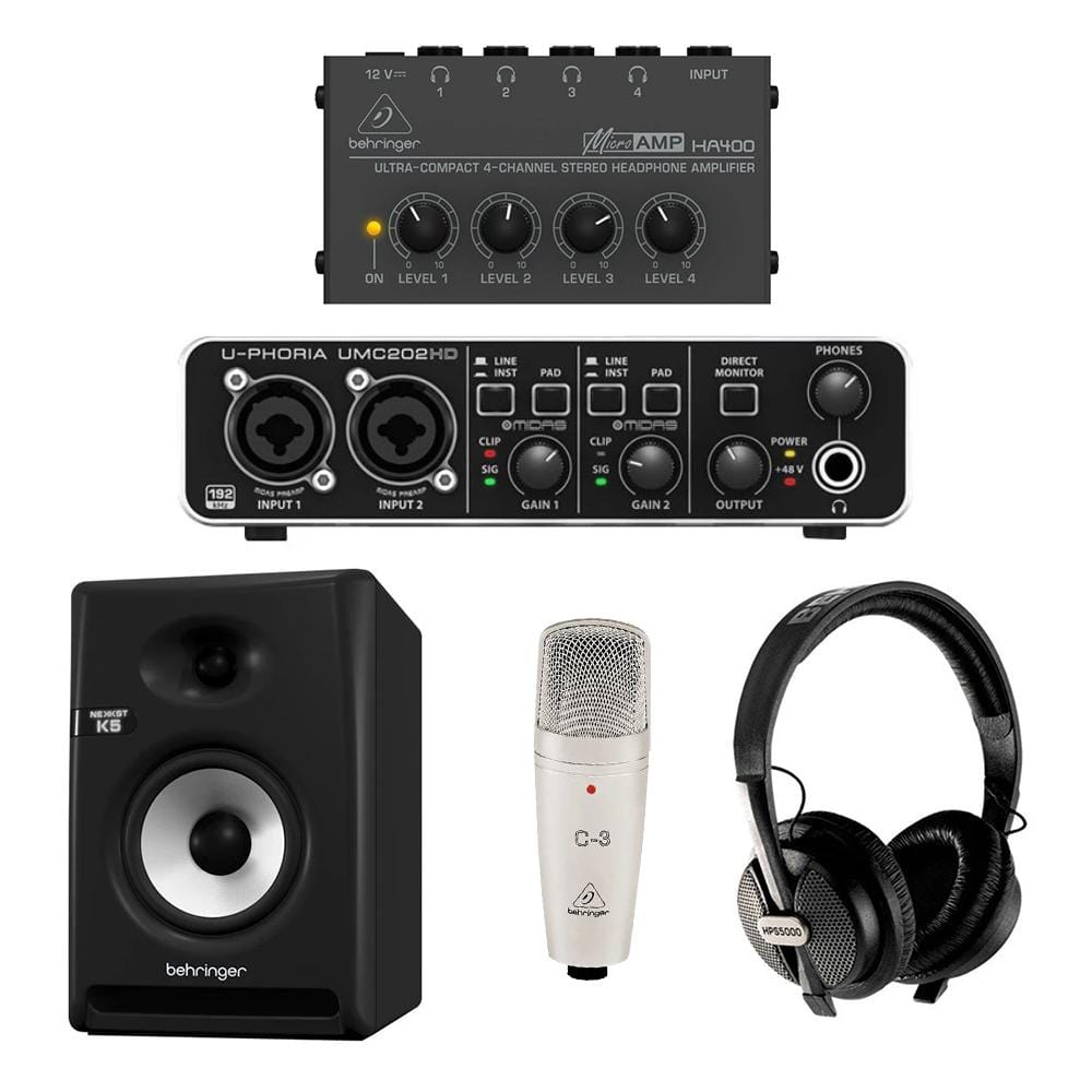 Behringer Monitor Speaker Bundles Behringer Home Recording Starter 1 Bundle