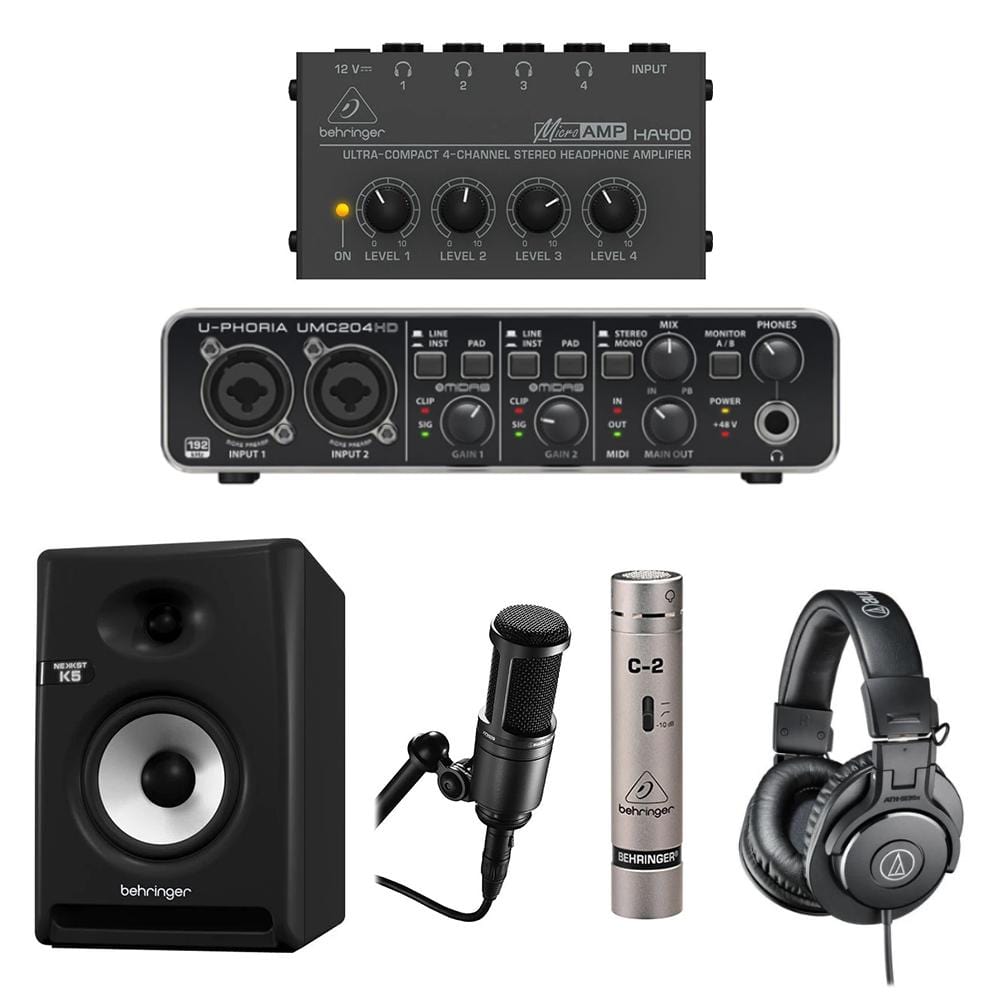 Behringer Monitor Speakers Behringer Advance Home Recording Starter 2 Bundle