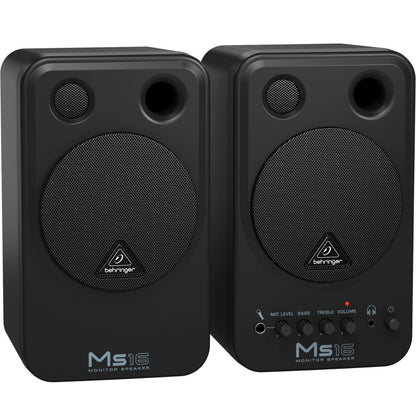 Behringer Monitor Speakers Behringer MS16 Active Personal Monitor Speaker System - Pair