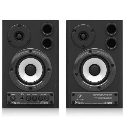 Behringer Monitor Speakers Behringer MS20 24-Bit/192 kHz Digital 20-Watt Stereo Near Field Monitors