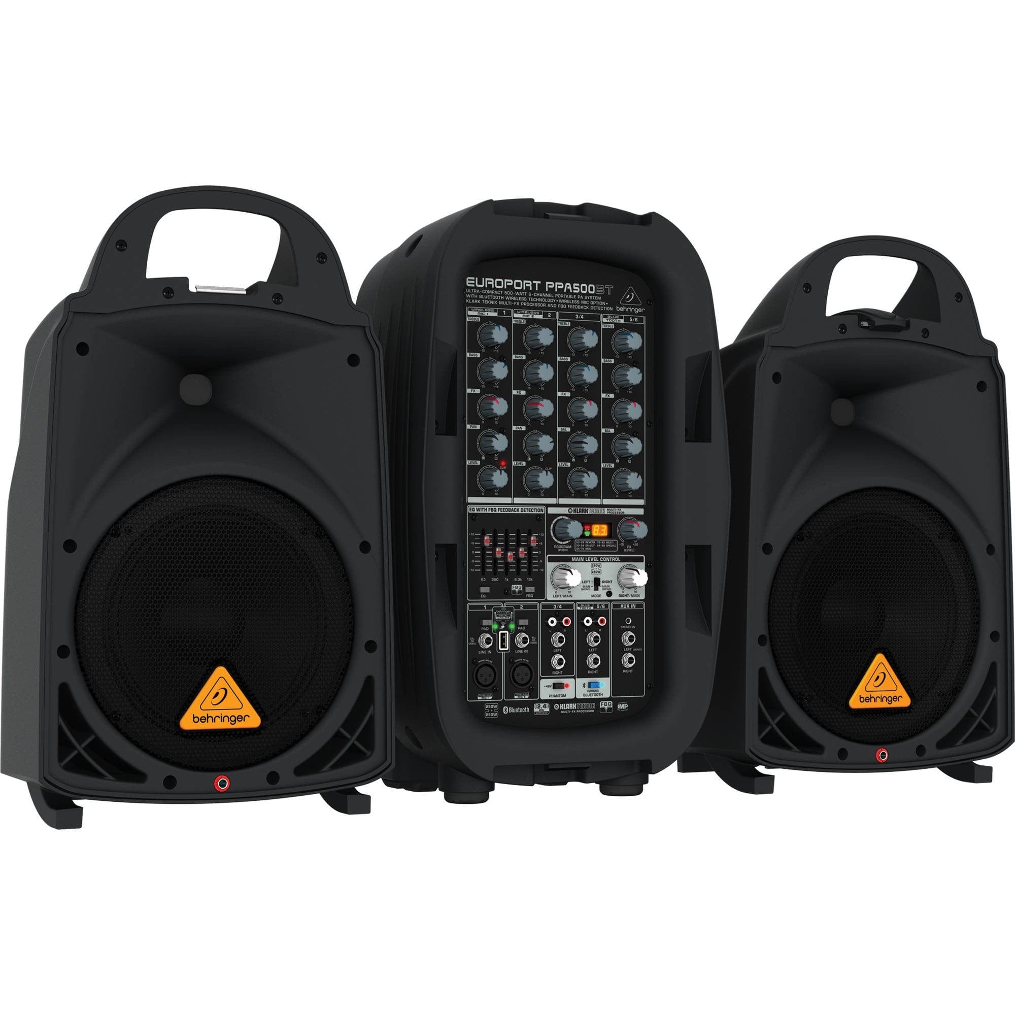 behringer portable pa systems behringer europort ppa500bt pa system