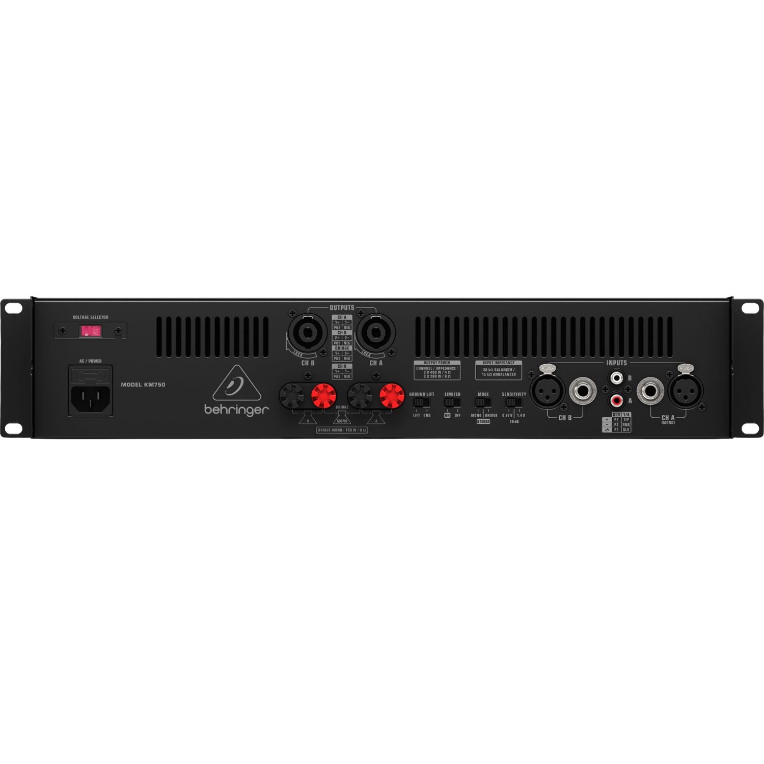 Behringer Power Amplifiers Behringer KM750 Professional Stereo Power Amplifier