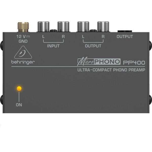 Behringer Pre Amps Black Behringer Microphono PP400 Ultra-Compact Phono Preamp