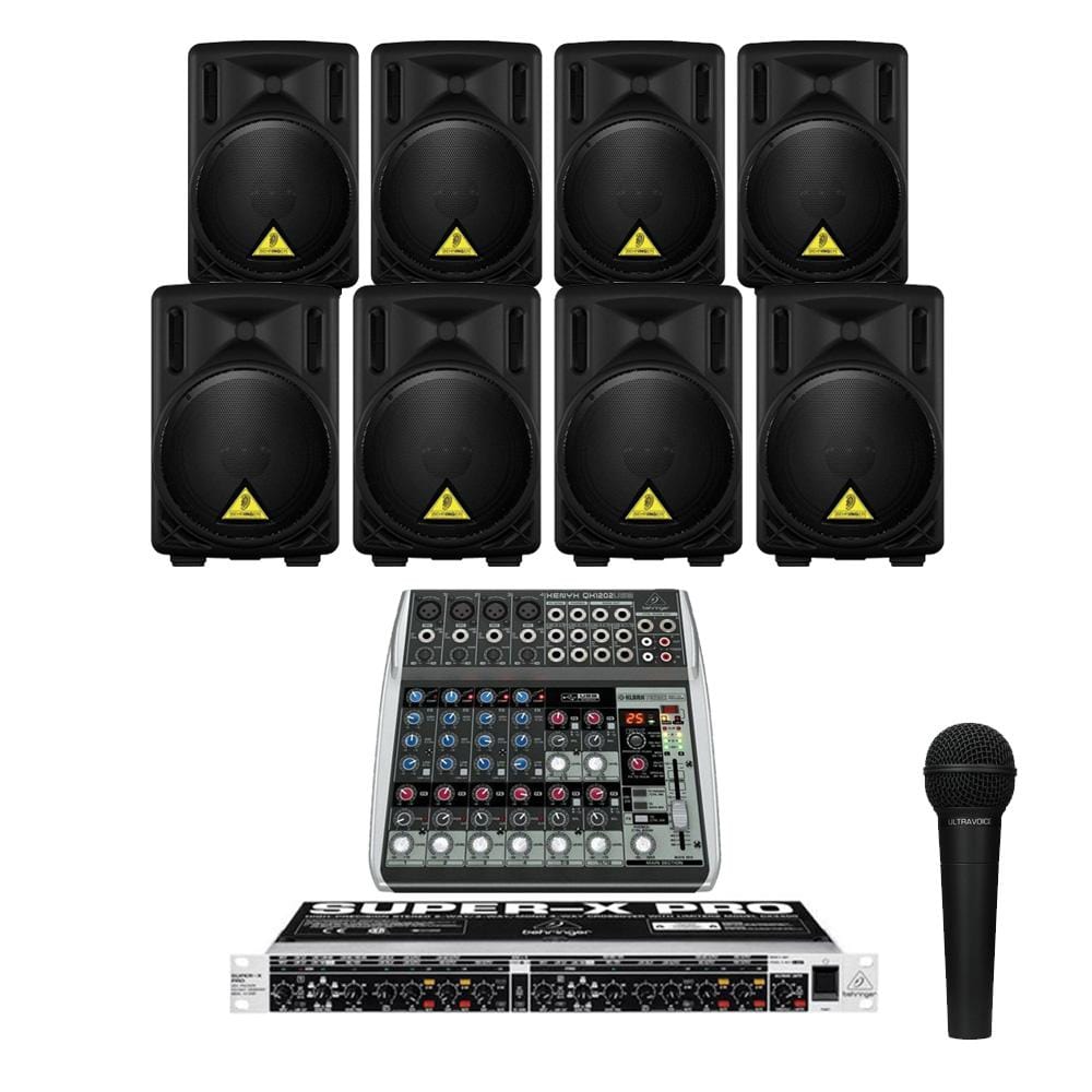 behringer restaurant sound systems restaurant sound system with 8xbehringer b 208d wall mount loudspeakers ,crossover, mic & mixer