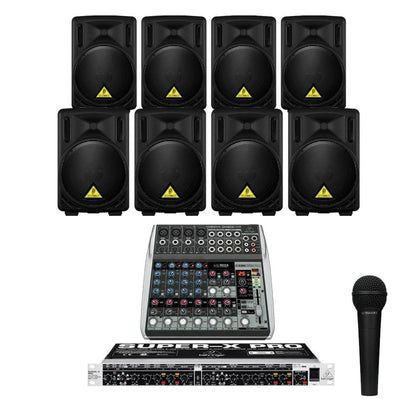 behringer restaurant sound systems restaurant sound system with 8xbehringer b 208d wall mount loudspeakers ,crossover, mic & mixer