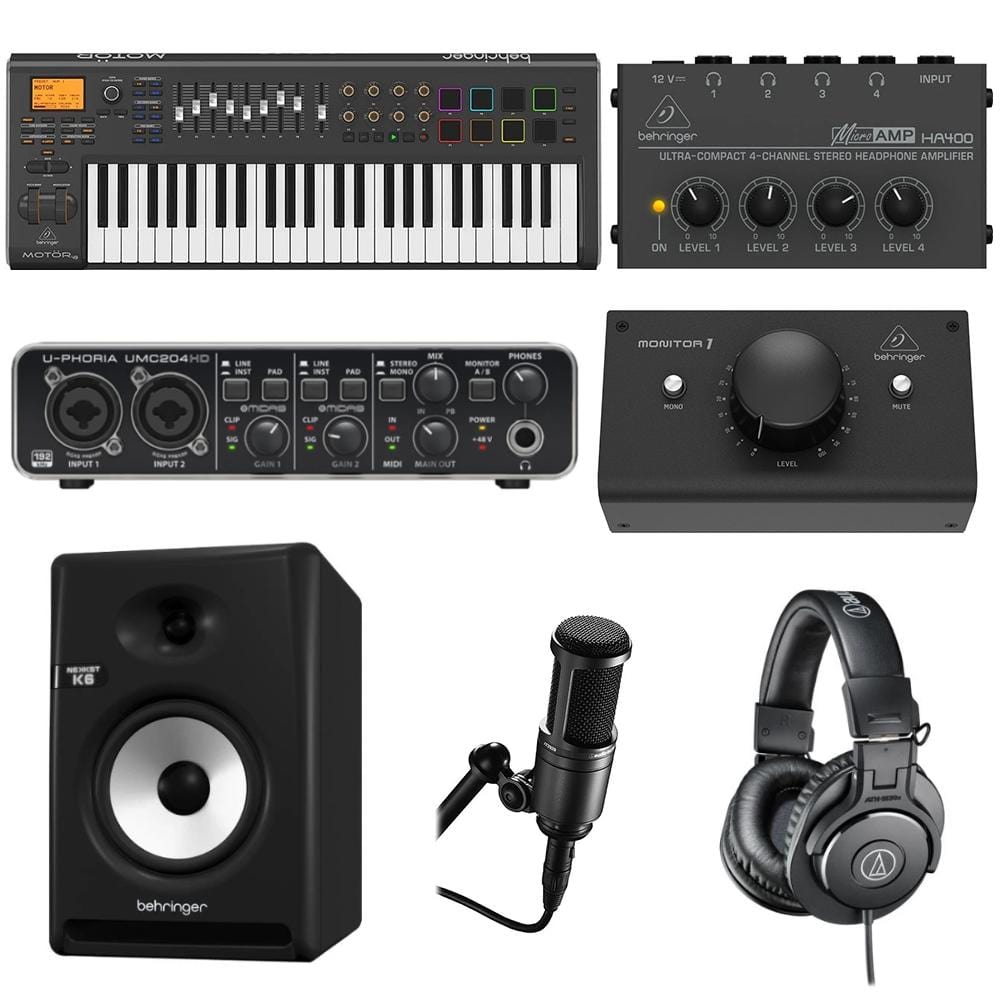behringer studio bundles behringer music production starter 6 bundle