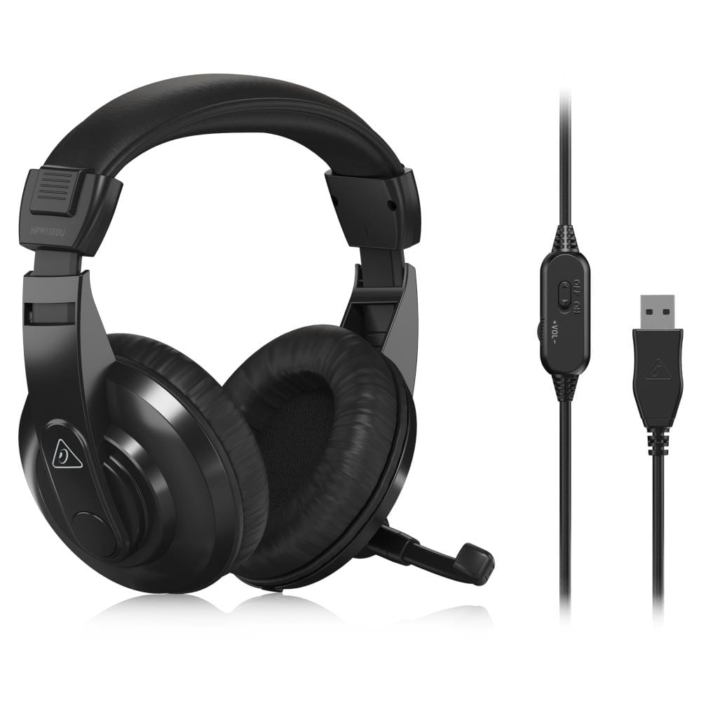 behringer studio headphones black behringer hpm1100u multi-purpose usb headset   