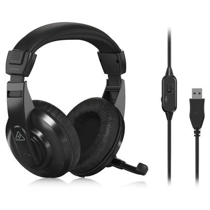 behringer studio headphones black behringer hpm1100u multi-purpose usb headset   