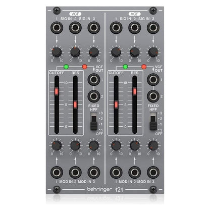 behringer synthesizers behringer 121 dual vcf legendary analog dual vcf module for eurorack synthesizer