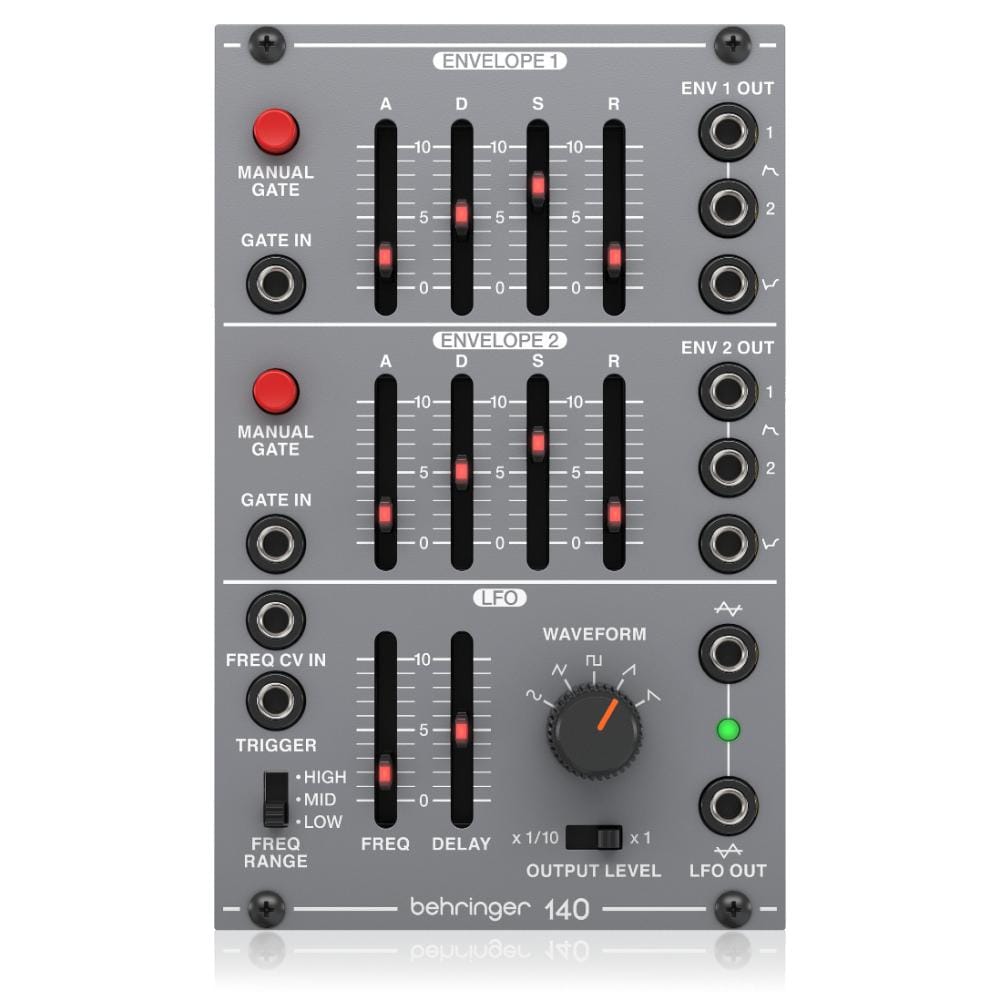 behringer synthesizers behringer 140 dual envelope / lfo modular synthesizer