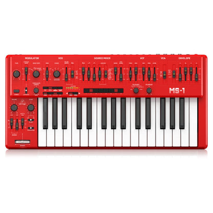 Behringer Synthesizers Red Behringer MS-1 Analog Synthesizer with Live Performance Kit