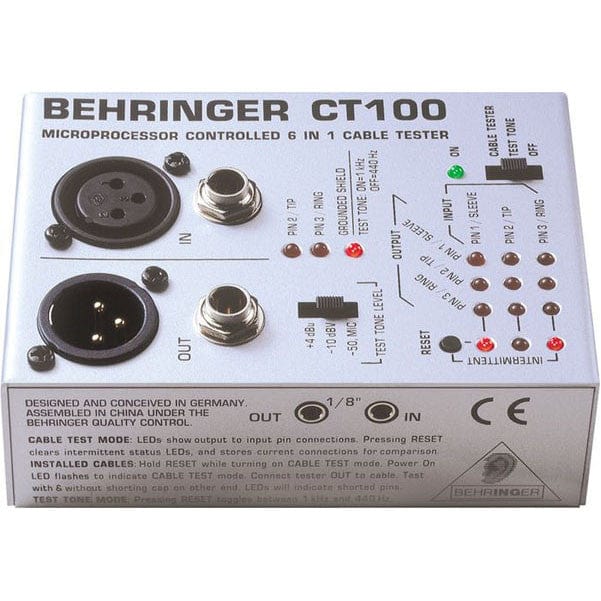 behringer tools and maintenance behringer ct-100 cable tester