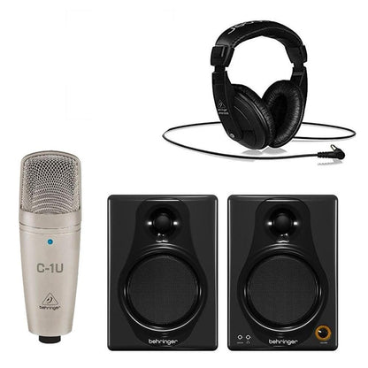 behringer usb microphones behringer home creation standard bundle with c1u microphone hpm-1000 headphones & 40usb speaker