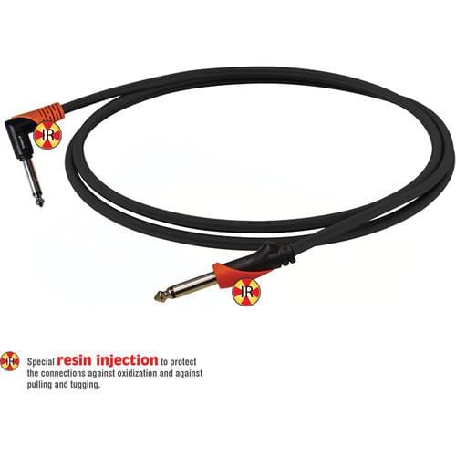 Bespeco Instrument Cables Bespeco 1/4inch Mono Jack to 1/4inch Mono Jack Instrument Cable Black/Orange 6 Metres