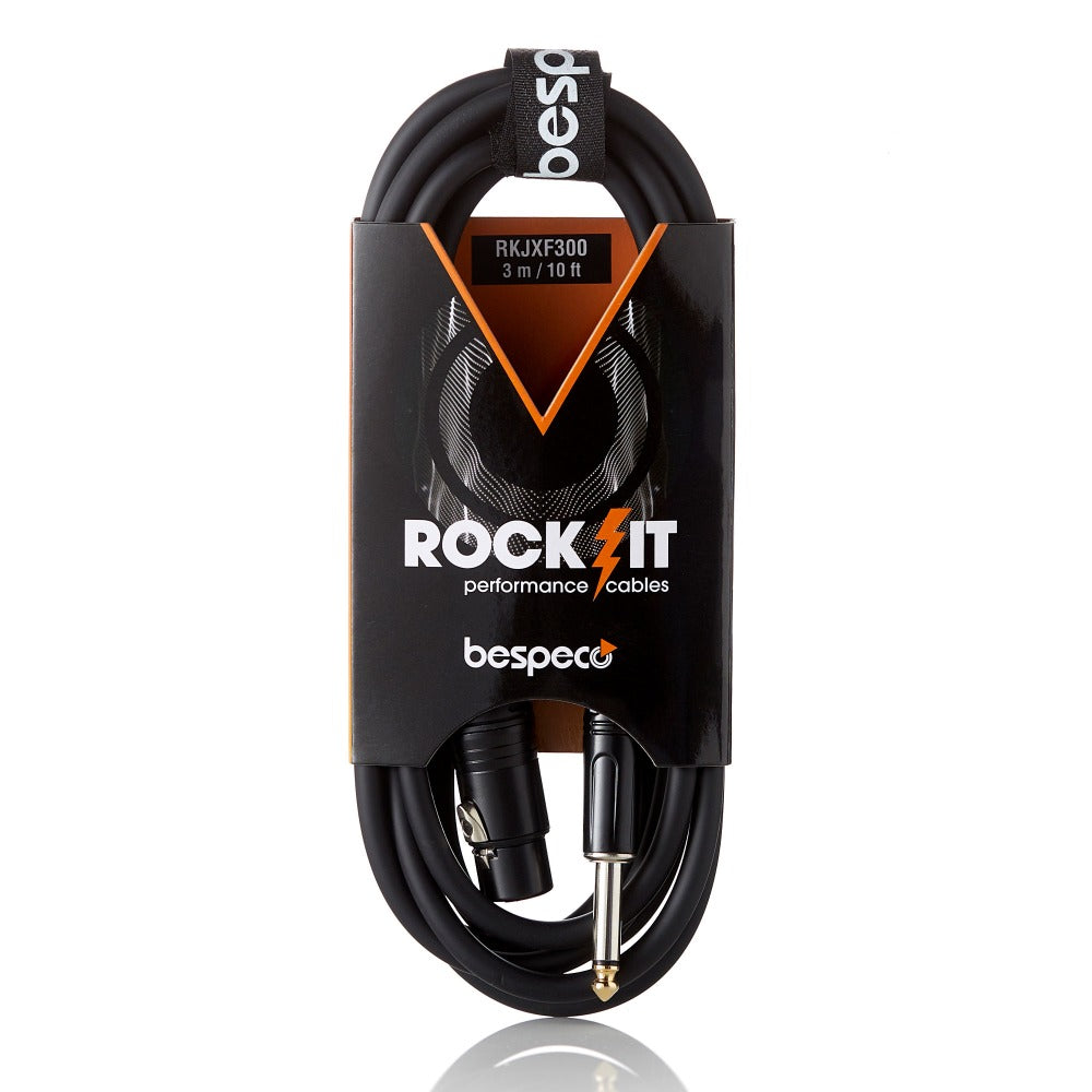 Bespeco Microphone Cables Bespeco RKJXF Jack Mono XLR F-L Rockit Microphone Cable
