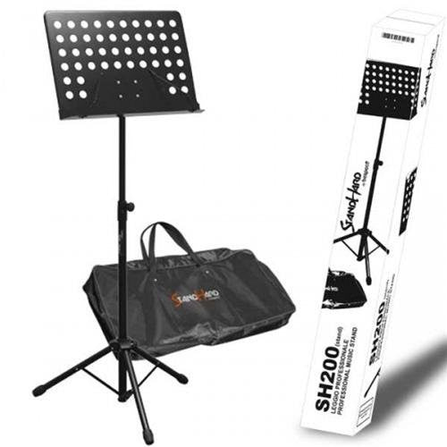 Bespeco Music Stands Bespeco SH200 Professional Black Steel Music Stand With Bag
