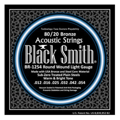 Black Smith Acoustic Guitar Strings Light - .012-.054 Black Smith 80 / 20 Bronze Acoustic Guitar Strings