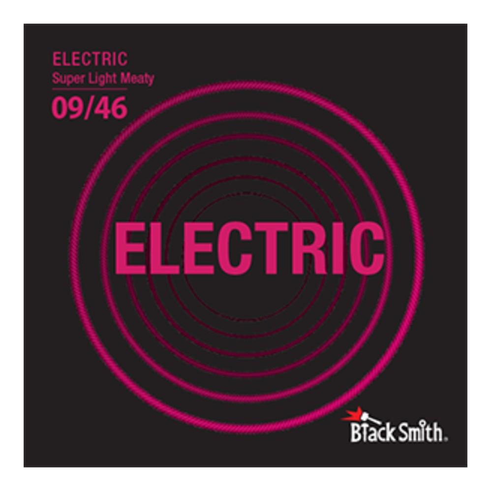 Black Smith Electric Guitar Strings Super Light Meaty - .009-.046 Black Smith Nickel Round Wound Electric Guitar Strings
