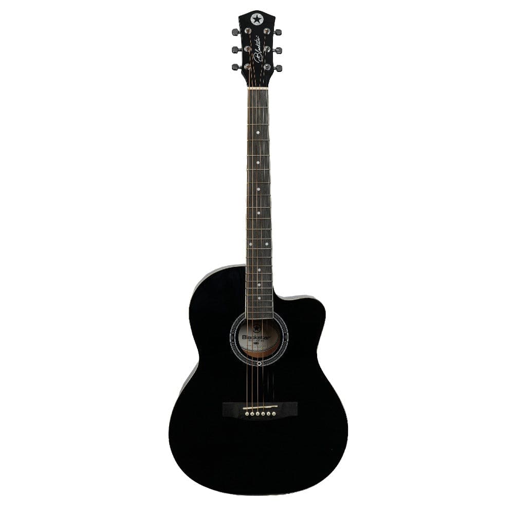 blackstar acoustic guitars black blackstar bsag39c cutaway 6 string acoustic guitar      #color_black