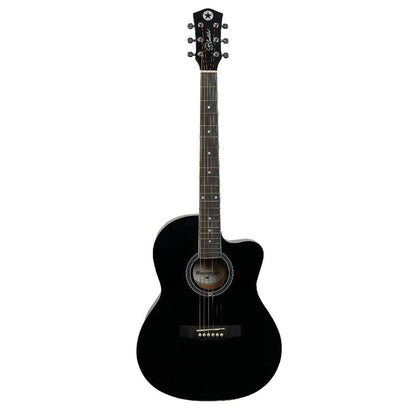 blackstar acoustic guitars black blackstar bsag39c cutaway 6 string acoustic guitar      
