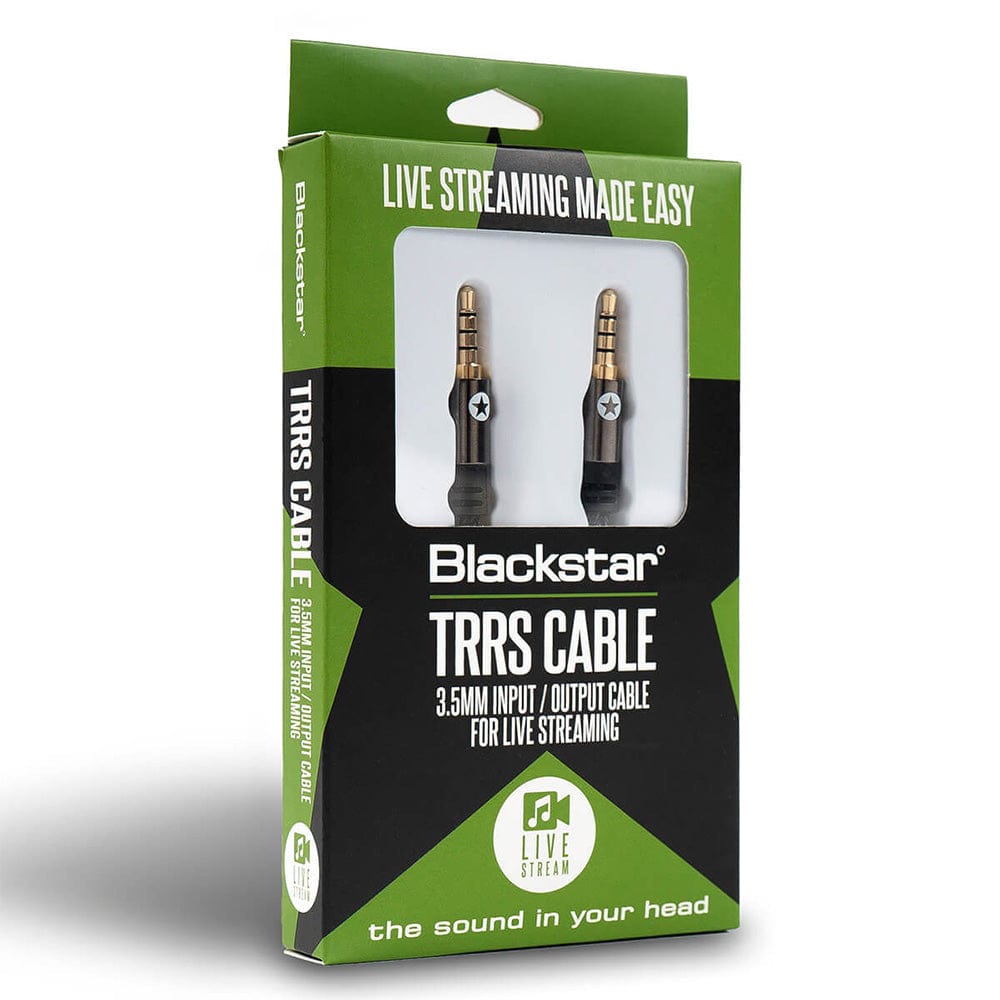 blackstar cables and connectors blackstar trrs 3.5mm 1.8m jack cable