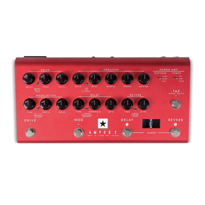 blackstar effect pedals red blackstar dept. 10 amped 2 100w guitar amplifier and fx pedal  