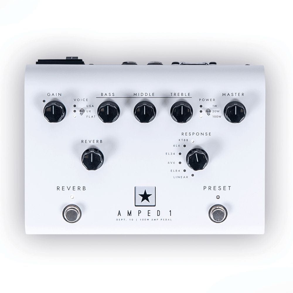 blackstar effect pedals white blackstar dept. 10 amped 1 100w guitar amplifier pedal   