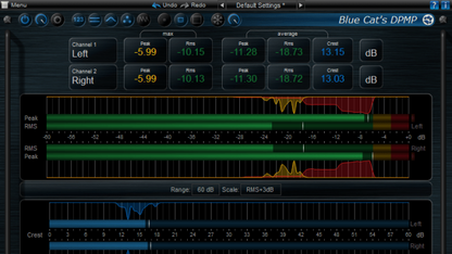 Blue Cat Audio Virtual Processors Blue Cat DP Meter Pro Peak Meter