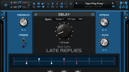 Blue Cat Audio Virtual Processors Blue Cat Late Replies Delay Effect