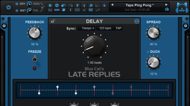 Blue Cat Audio Virtual Processors Blue Cat Late Replies Delay Effect