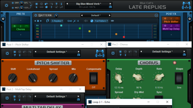 Blue Cat Audio Virtual Processors Blue Cat Late Replies Delay Effect