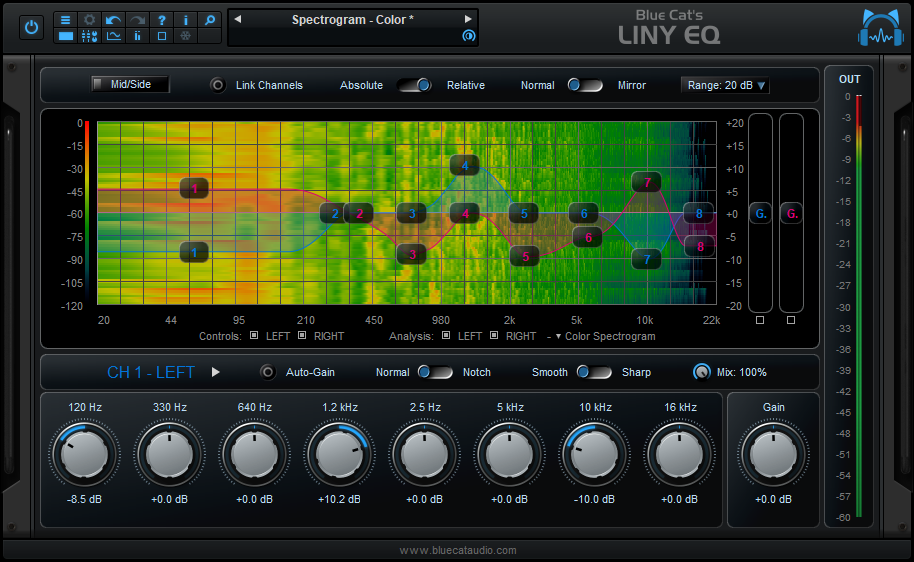 Blue Cat Audio Virtual Processors Blue Cat LinyEQ Equalizer