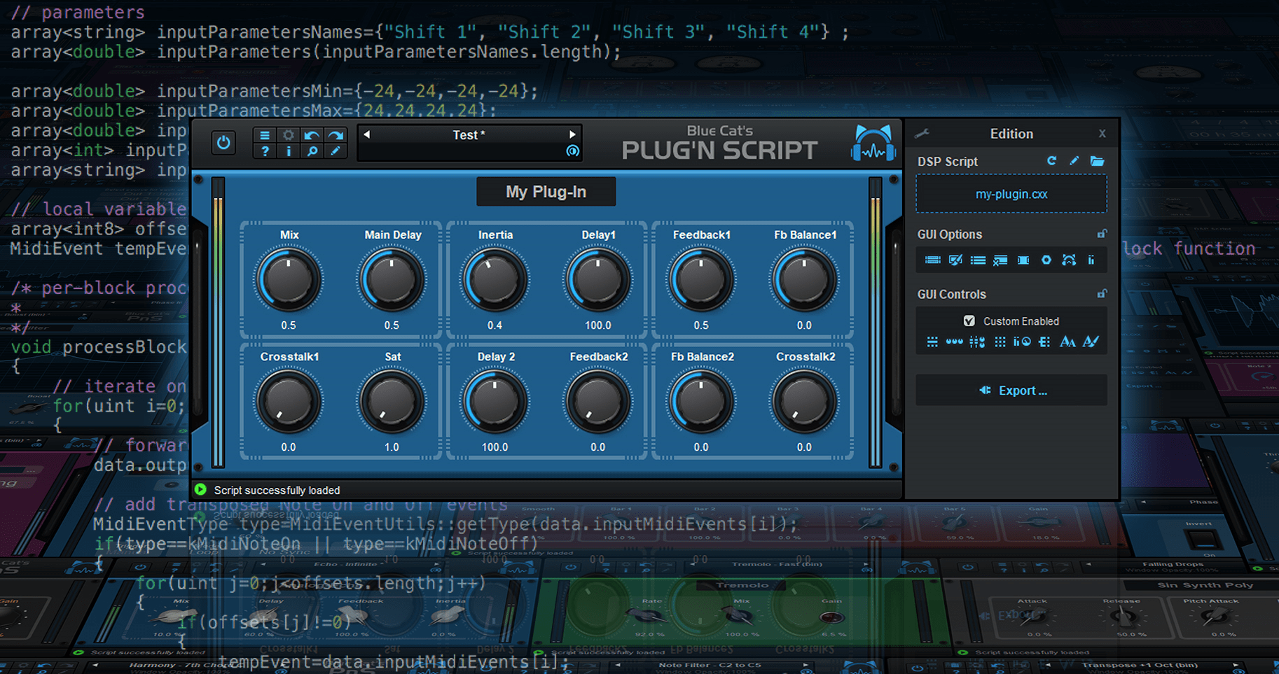 Blue Cat Audio Virtual Processors Blue Cat PlugNScript Scripting Plugin