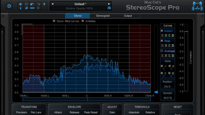 Blue Cat Audio Virtual Processors Blue Cat StereoScope Pro Stereo Imaging Analyzer