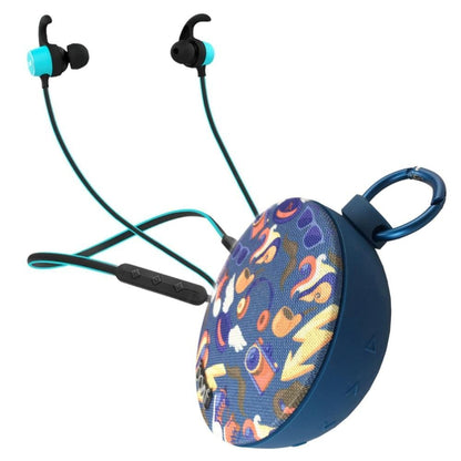 boAt Bluetooth Speakers Blue Combo Pack of boAt Rockerz 255 In Ear Neckband Headphone with boAt Stone 260 Bluetooth Speaker