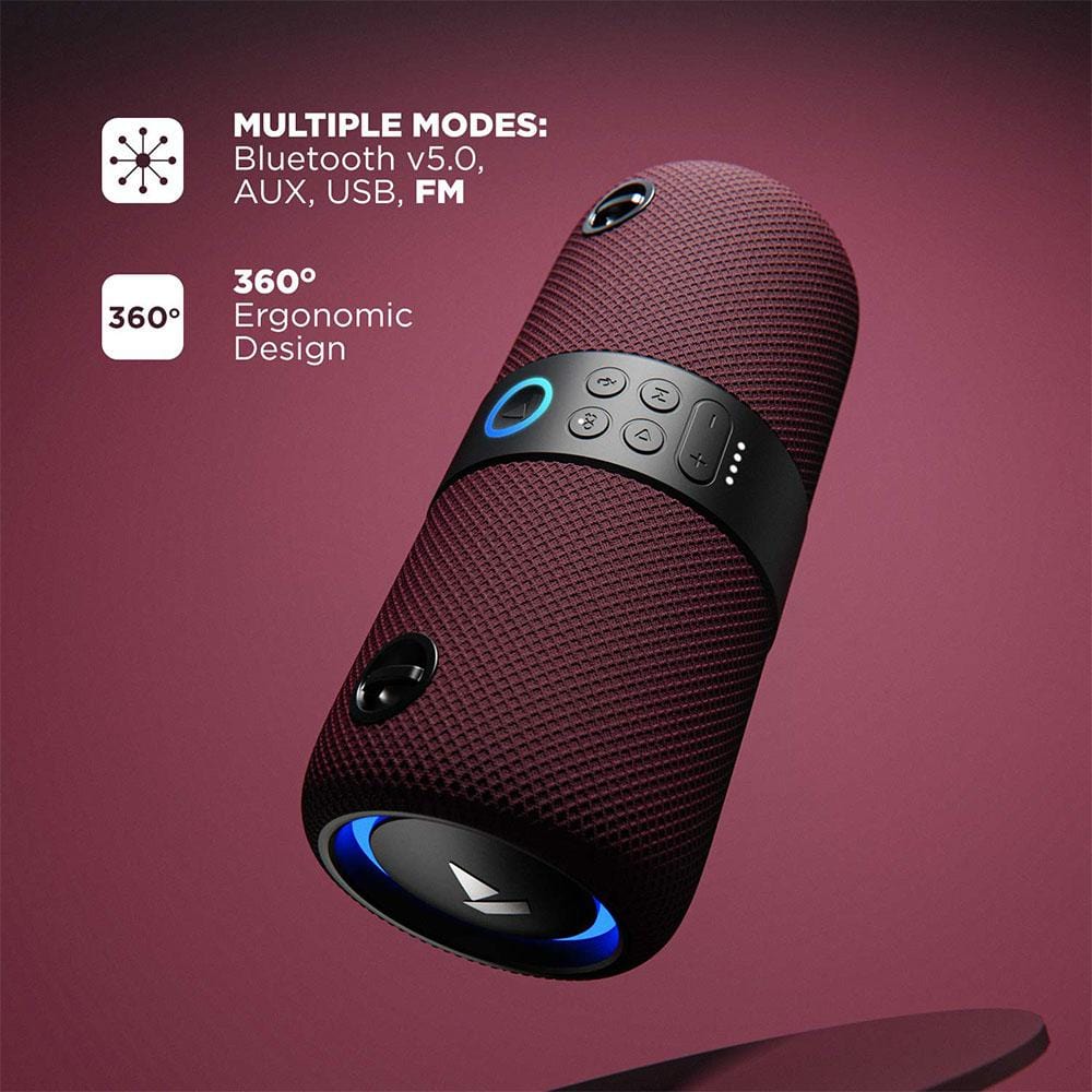 boat bluetooth speakers boat stone 1200 portable bluetooth speaker   #color_maroon