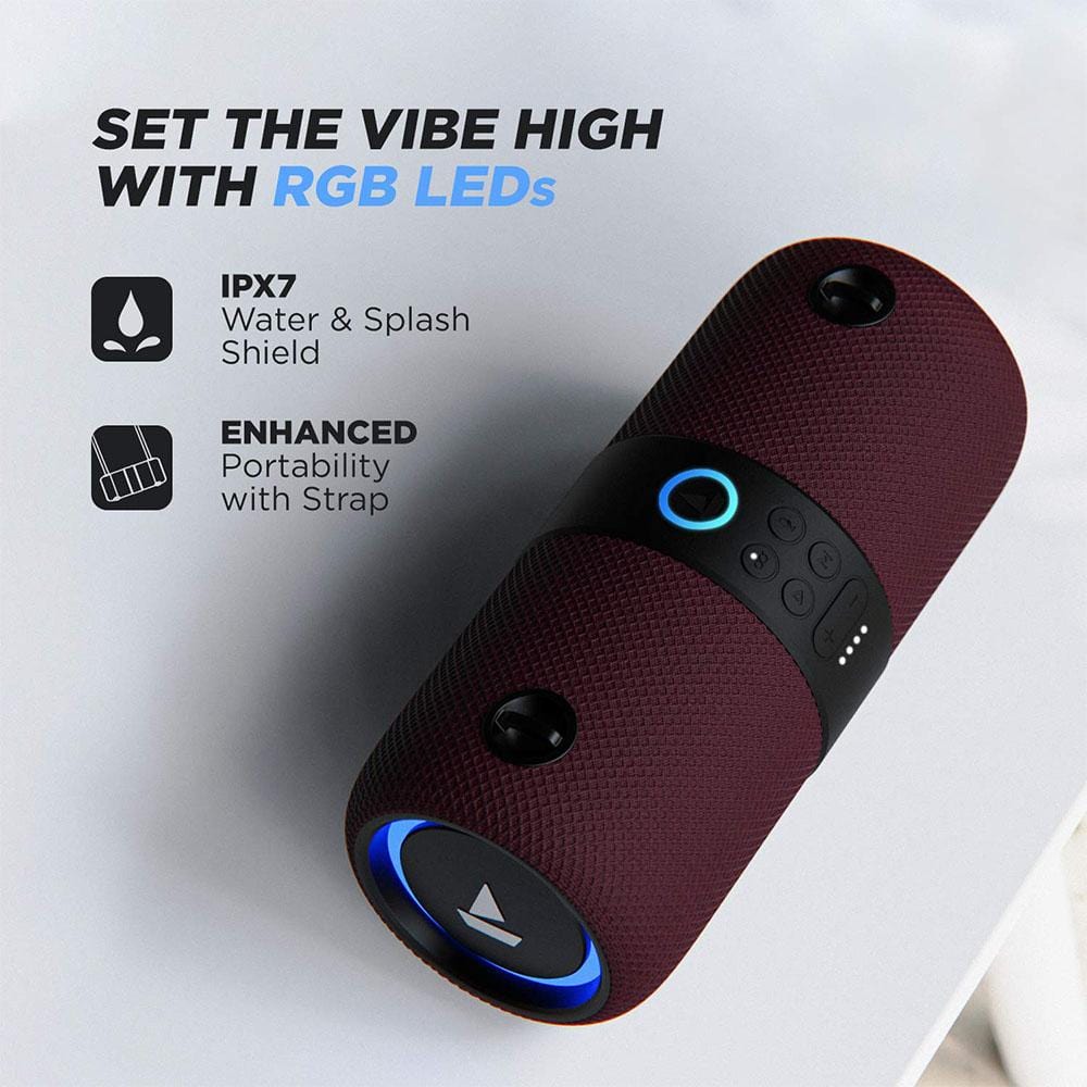 boat bluetooth speakers boat stone 1200 portable bluetooth speaker   #color_maroon