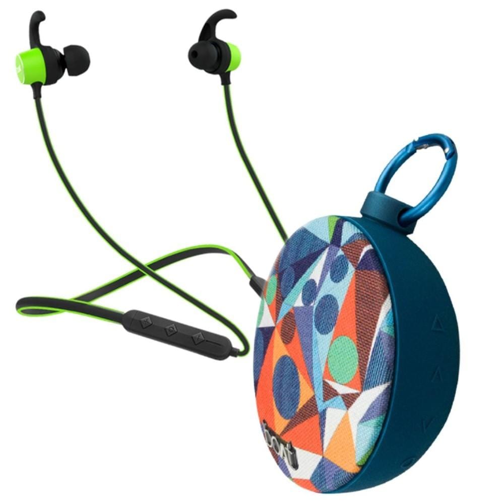 boAt Bluetooth Speakers Neon/Prism Combo Pack of boAt Rockerz 255 In Ear Neckband Headphone with boAt Stone 260 Bluetooth Speaker