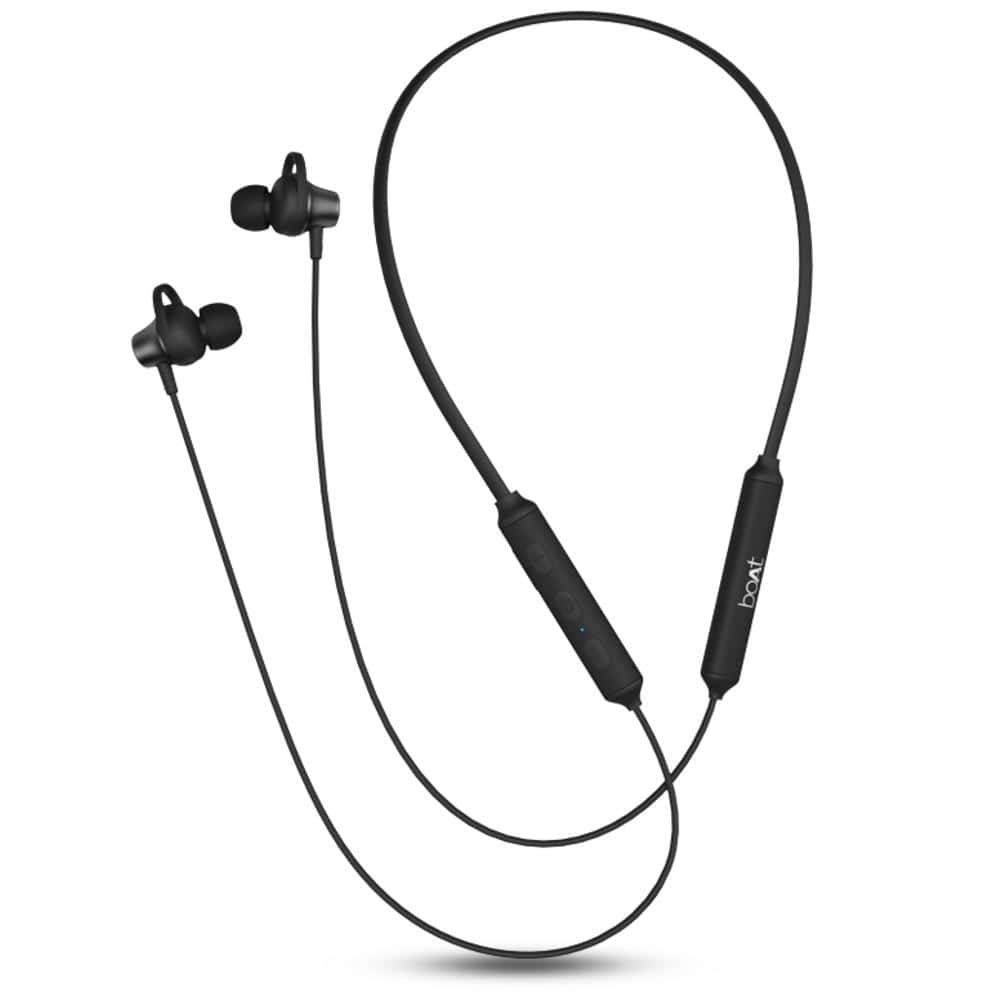 boAt In-Ear Neckband Headphones boAt Rockerz 245 V2 In Ear Neckband Wireless Bluetooth Headphone- Active Black