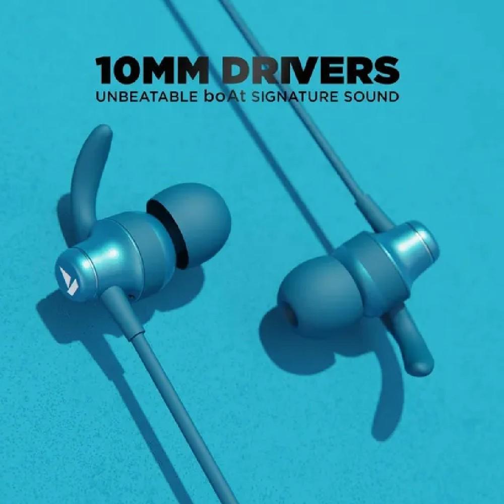 boat in-ear neckband headphones boat rockerz 338 in-ear neckband headphone   #color_steel-blue