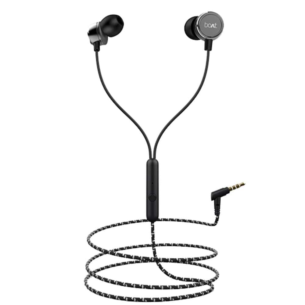 boAt In-Ear Wired Headphones Active Black boAt BassHeads 172 In Ear Wired Headphone With Mic
