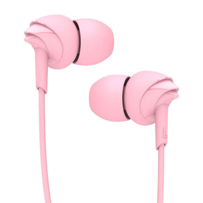 boAt In-Ear Wired Headphones Taffy Pink boAt BassHeads 100 In Ear Wired Headphone With Mic
