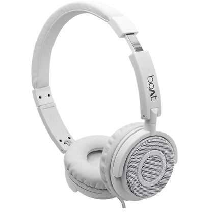 boAt On-Ear Wired Headphones Pearl White boAt BassHeads 900 On Ear Wired Headphone