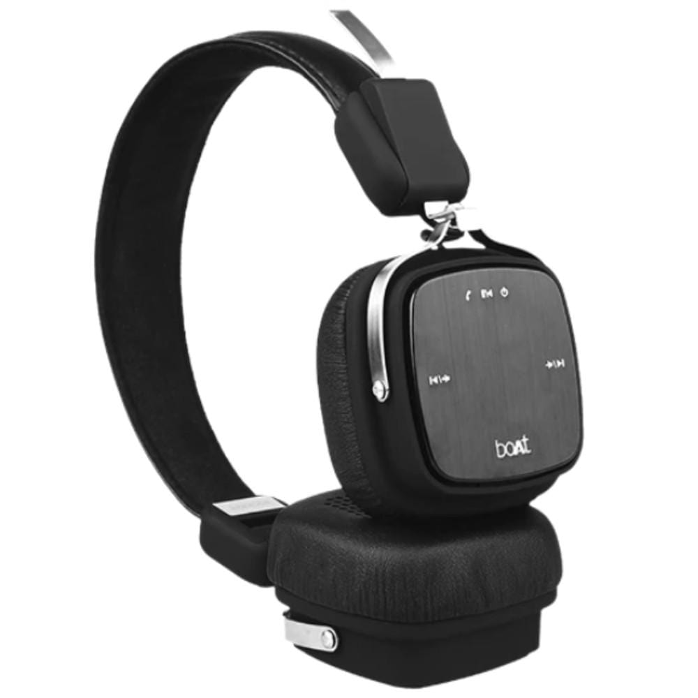 boAt On-Ear Wireless Headphones Black boAt Rockerz 600 On Ear Wireless Bluetooth Headphone
